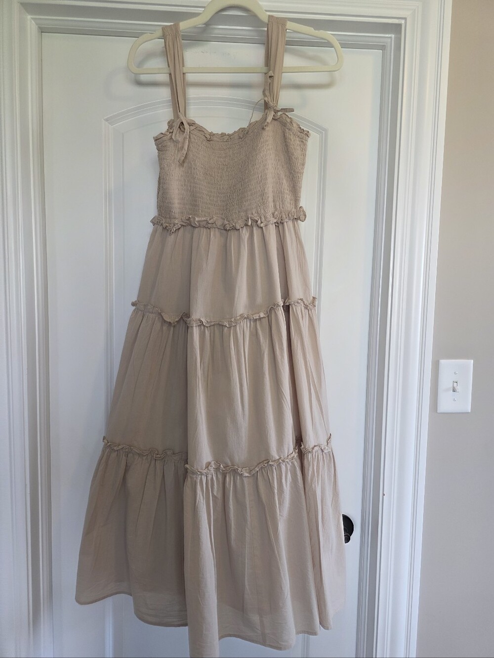 ✨Jacquie the Label Tan Tiered Sundress – Women’s Medium - Picture 2 of 13